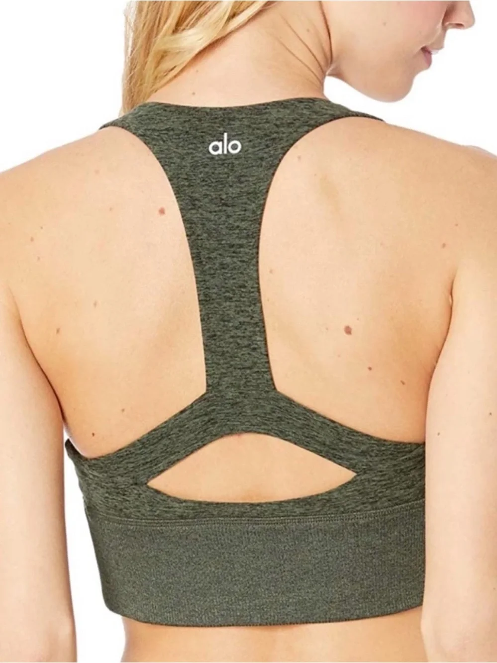 ALO Alosoft Serenity Bra Olive Green Size L